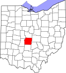 map of Ohio.